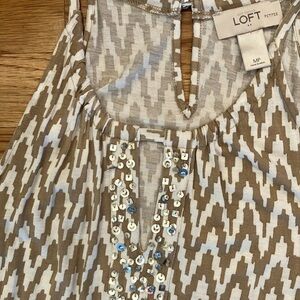 LOFT Zigzag Pattern Sleeveless Top